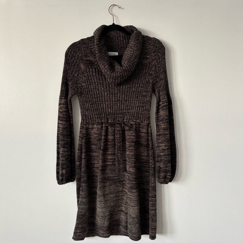Calvin Klein Women’s Knit Cowl Neck Sweater Dress